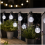 Solar LED Bubble Globe String Lights, White, 100 LEDs, 8 Modes, Waterproof for Outdoor Camping 3