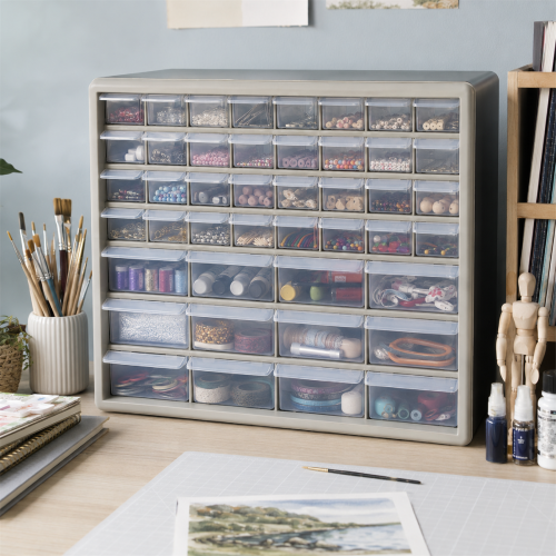 KCT (44 Drawer Cabinet) KCT Multi Drawer Compartment Plastic Storage Organiser Wall Mountable Storage Boxes 1