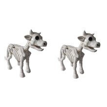 Cow Skeleton Halloween Decoration Skull Cow Statue Garden Lawn Decoration Festival