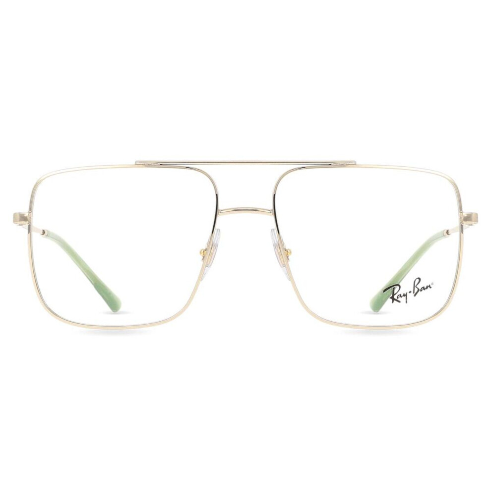 Ray-Ban Unisex Pale Gold Square Metal Eyeglasses Online - Full Rim - Rb3758v - Image 4