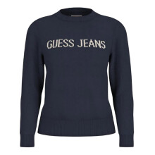 (14 UK, Ocean) Guess Womens/Ladies Crew Neck Long-Sleeved Sweater Top