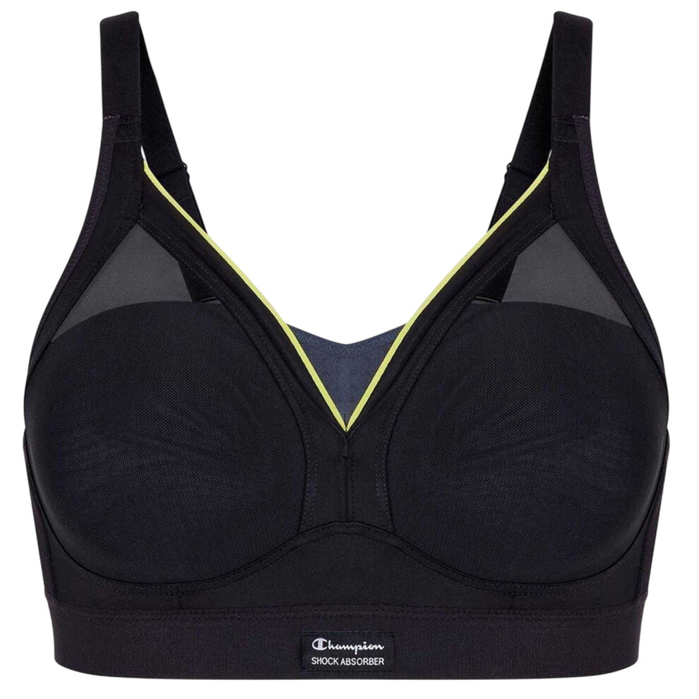 Champion (34C, Black) Womens/Ladies Medium Support Sports Bra