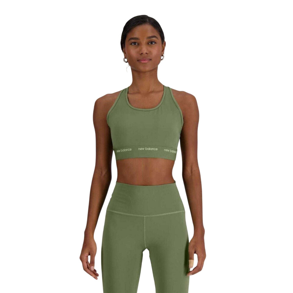 New Balance (16 Uk - 18 Uk, Olive) Womens/Ladies Medium Support Sports Bra