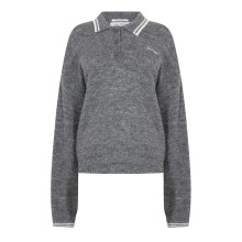 (10 UK, Charcoal) Jack Wills Womens/Ladies Knitted Collared Polo Shirt