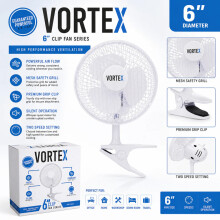 Vortex 6 inch Clip Fan 2 Speed Home Office Air Cooling Desk Powerful Portable A+