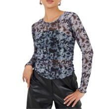 (16 UK, Black/White) Brave Soul Womens/Ladies Tie Dye Mesh Top