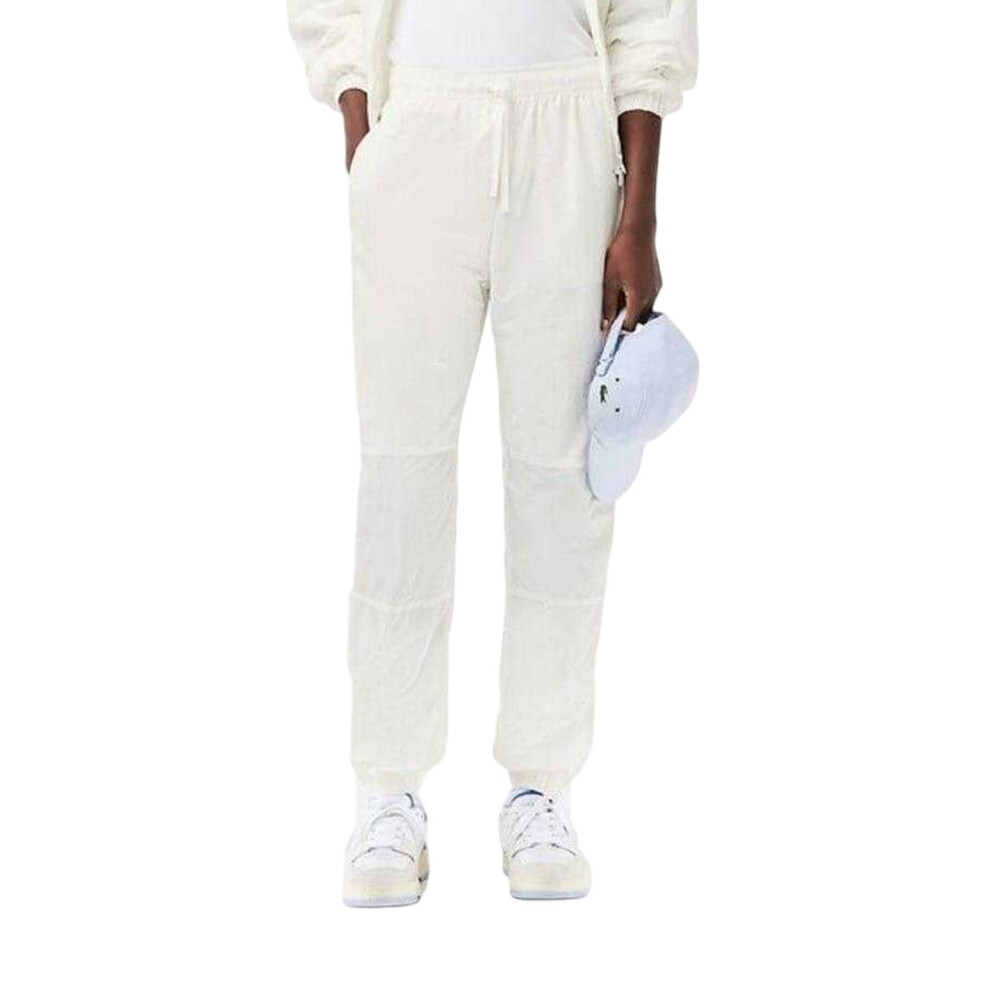 Lacoste (8 Uk R, White) Womens/Ladies Fleece Solid Joggers