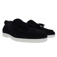 (4 UK, Black) Firetrap Womens/Ladies Loro Suede Flat Boat Shoes