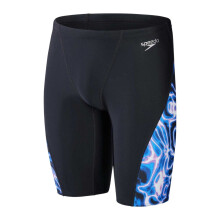 (28R, Black/Blue) Speedo Mens Alov Digi Swimming Swim Shorts