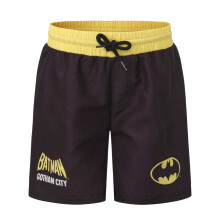 (3-4 Years, Black/Yellow) Batman Childrens/Kids Polyester Swim Shorts