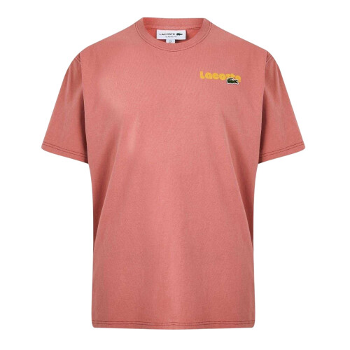 Lacoste (S, Red) Lacoste Mens Effect Ombr Print T-Shirt