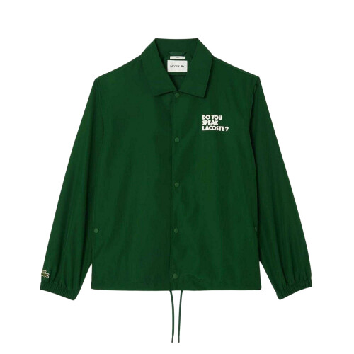 Lacoste (XXS, Green) Lacoste Mens Showerproof Coach Jacket