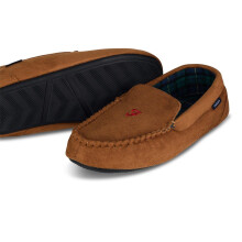 (9 UK-10 UK, Tan) Farah Mens Nicken Moccasin Slippers