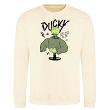 (S, White) Disney Unisex Adult Duck Sweatshirt