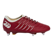 (12 UK, Red Dahlia) Canterbury Mens Phoenix 2.0 Lace Up Soft Ground Rugby Boots