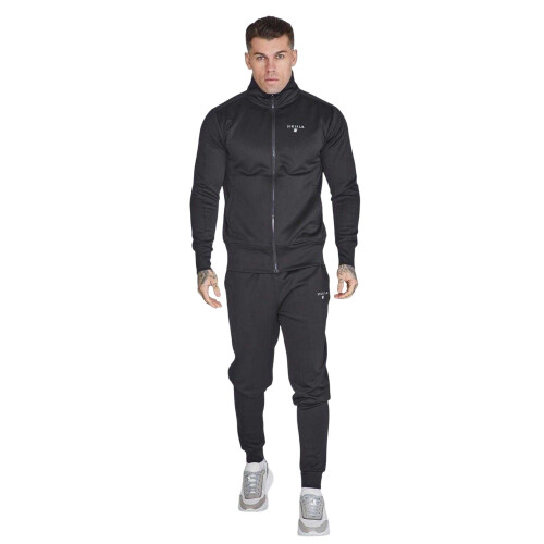 (XL, Black) SikSilk Mens Essential Athletic Jacket