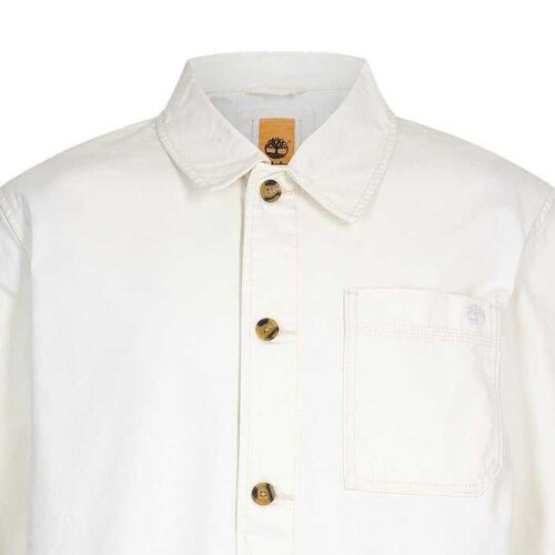 Timberland (M, Vintage White) Timberland Mens Canvas Field Jacket 2