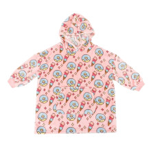 (11-12 Years, Cream) Star Girls Oversized Blanket Hoodie