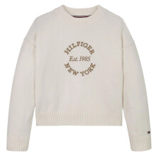 (6 Years, Ivory) Tommy Hilfiger Girls New York Relaxed Fit Sweater Top
