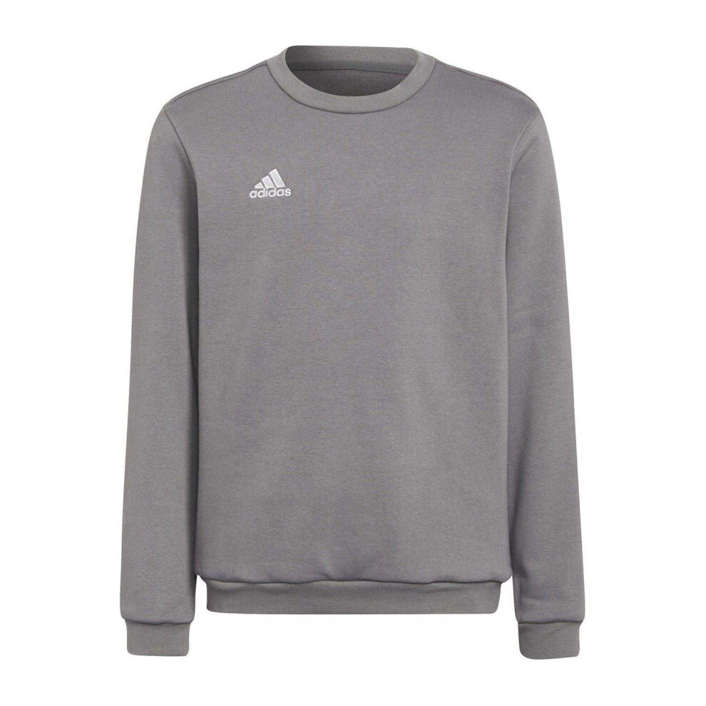 Adidas (7-8 Years, Grey) Childrens/Kids Entrada 22 Crew Neck Sweatshirt