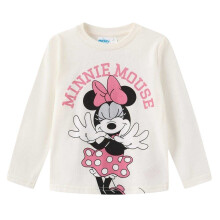 (2-3 Years, Off White) Disney Childrens/Kids Minnie Mouse Big Smile T-Shirt