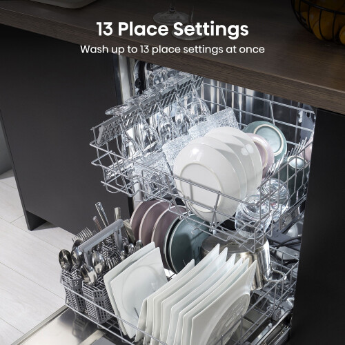 Hisense Hisense Hi4 Integrated Dishwasher - Quick Wash Silver control panel HV642E90UK 1
