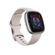 Fitbit Sense 2 Platinum Aluminium with Lunar White Band Bluetooth Smar FB521SRWT