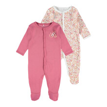 (2 Years, Rose) Name It Baby Girls Long-Sleeved Sleepsuit (Pack of 2)