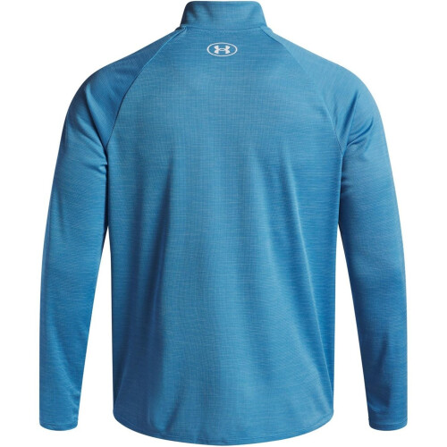 Under Armour (XL, Blue/White) Under Armour Mens Tech Textured Half Zip Top 1