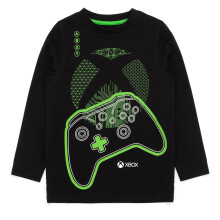 (13-14 Years, Black/Green) Xbox Boys Game Controller Long-Sleeved Pyjama Set