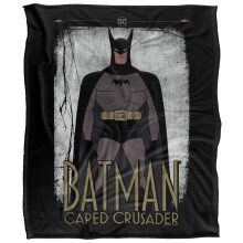 (147cm x 91cm, Multicoloured) Batman Caped Crusader Cartoon Soft Touch Blanket