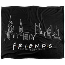 (147cm x 91cm, Black) Friends Light Blueline Soft Touch Blanket