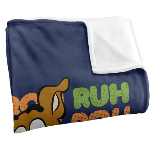 Scooby Doo (152cm x 127cm, Multicoloured) Scooby Doo Ruh Roh Repeat Print Soft Touch Blanket 2