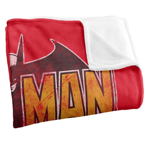 Batman (152cm x 127cm, Red) Batman Logo Supersoft Blanket 2
