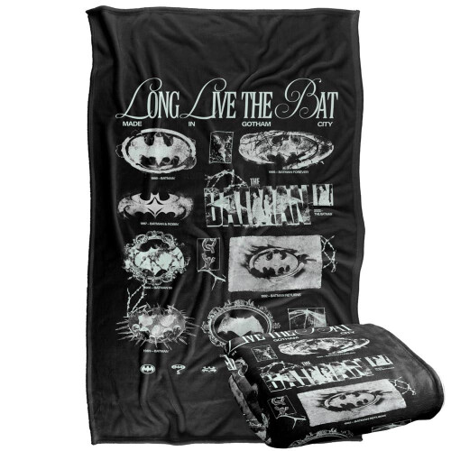 Batman Batman Grunge Soft Touch Logo Blanket 1