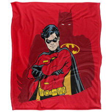 (152cm x 127cm, Multicoloured) Batman Robin Wingman Soft Touch Blanket