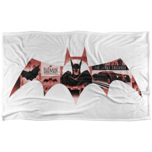 (127cm x 152cm, White) Batman: Caped Crusader Logo Soft Touch Blanket