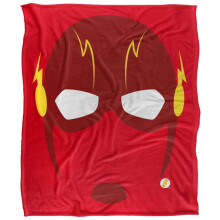 (147cm x 91cm, Red) Justice League The Flash Mask Soft Touch Blanket