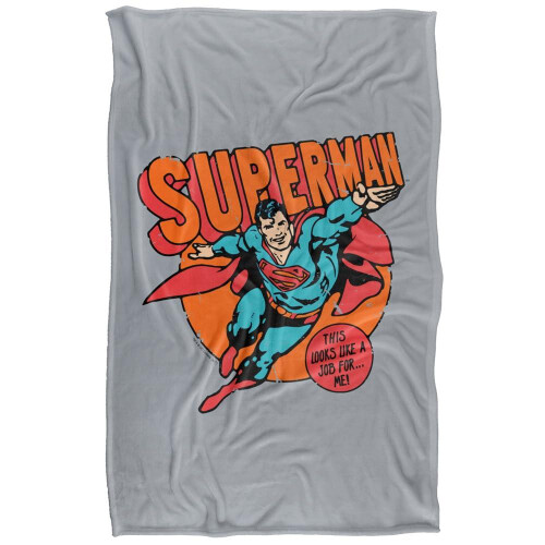 Superman (147cm x 91cm, Multicoloured) Superman Job For Me Printed Soft Touch Blanket