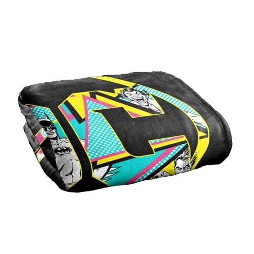 Batman (147cm x 91cm, Multicoloured) Batman DC Logo Soft Touch Blanket 1