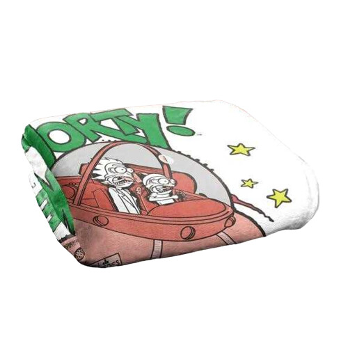 Rick And Morty (152cm x 127cm, Multicoloured) Rick And Morty Spaceship Soft Touch Blanket 1