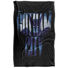 (152cm x 127cm, Multicoloured) Batman Caped Crusader Gotham City Soft Touch Blanket