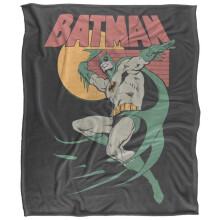 (152cm x 127cm, Multicoloured) Batman 70's Vintage Poster Soft Touch Blanket