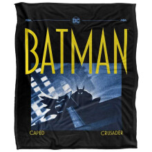 (147cm x 91cm, Black/Blue) Batman Caped Crusader Shadow Blanket