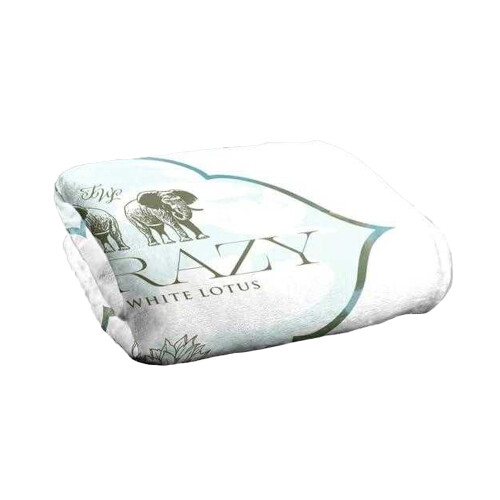 (152cm x 127cm, Multicoloured) The White Lotus Go Crazy Soft Touch Blanket 1