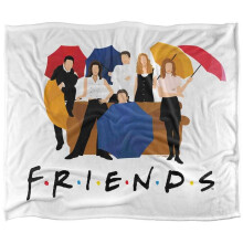 (91cm x 147cm, Multicoloured) Friends Color Cut Out Soft Touch Blanket