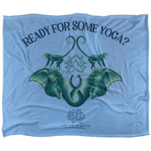 (152cm x 127cm, Blue) The White Lotus Ready For Some Yoga Blanket