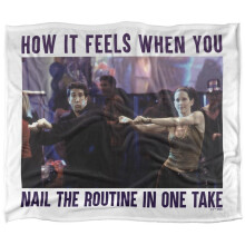 (147cm x 91cm, Multicoloured) Friends Nail The Routine Soft Touch Blanket