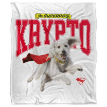 (147cm x 91cm, Multicoloured) Superman Krypto 2025 College Soft Touch Blanket