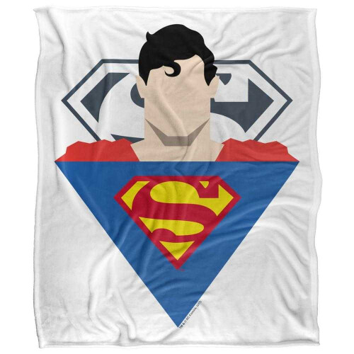 Superman (152cm x 127cm, Multicoloured) Superman Simple Supes Soft Touch Blanket